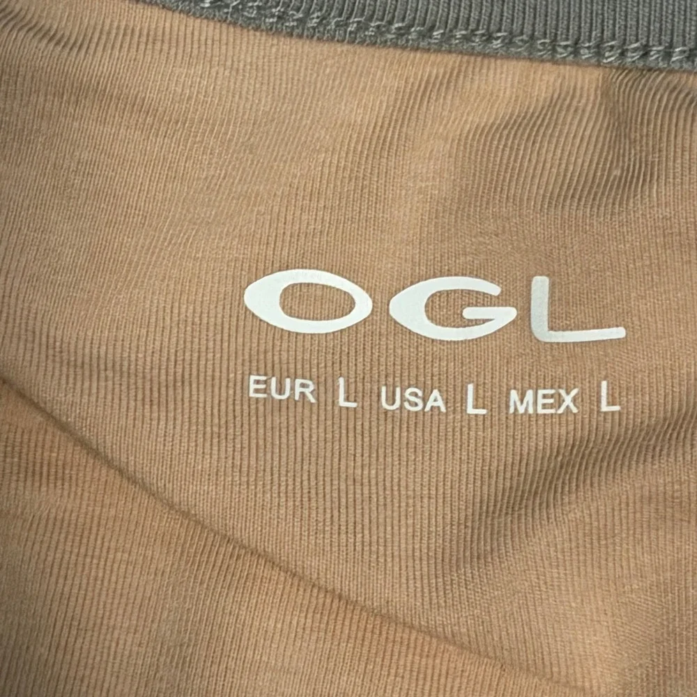 OGL Stretch Cotton V-Neck Elbow Sleeve Midi Bra Dress Pockets Women L Gray NEW - Picture 5 of 6